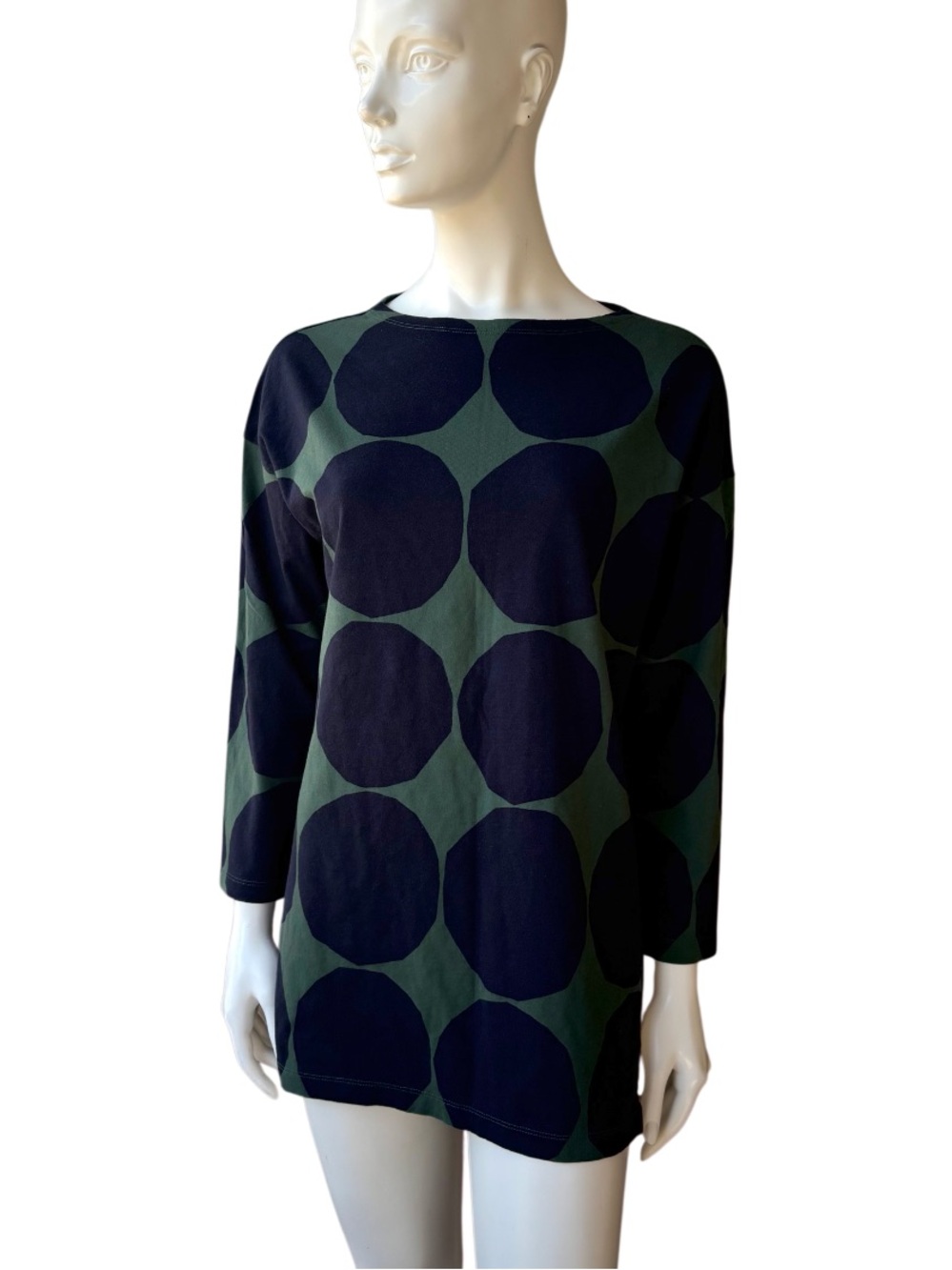 Marimekko Uniqlo Kivet Print Cotton Tunic Tshirt - Picture 3 of 11